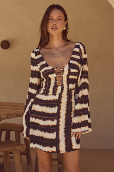 Azura Mini Dress - Noria Print - SHOPJAUS - JAUS
