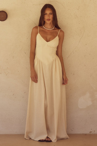 Zephy Maxi Dress - Sand - SHOPJAUS - JAUS