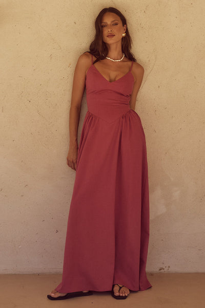 Zepha Maxi Dress - Rose - SHOPJAUS - JAUS