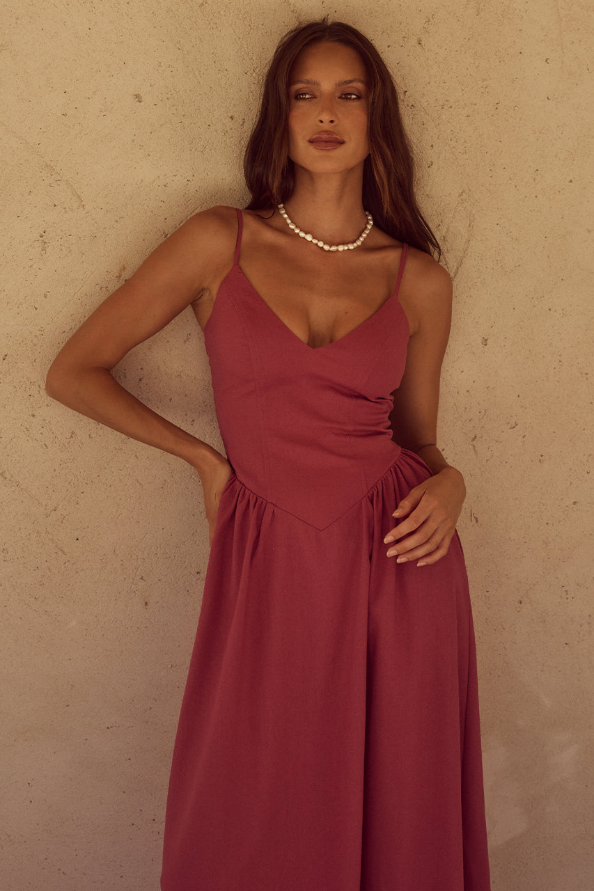 Zepha Maxi Dress - Rose - SHOPJAUS - JAUS