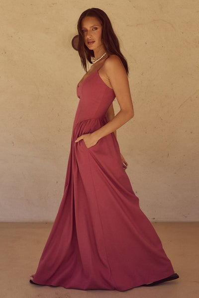 Zepha Maxi Dress - Rose - SHOPJAUS - JAUS