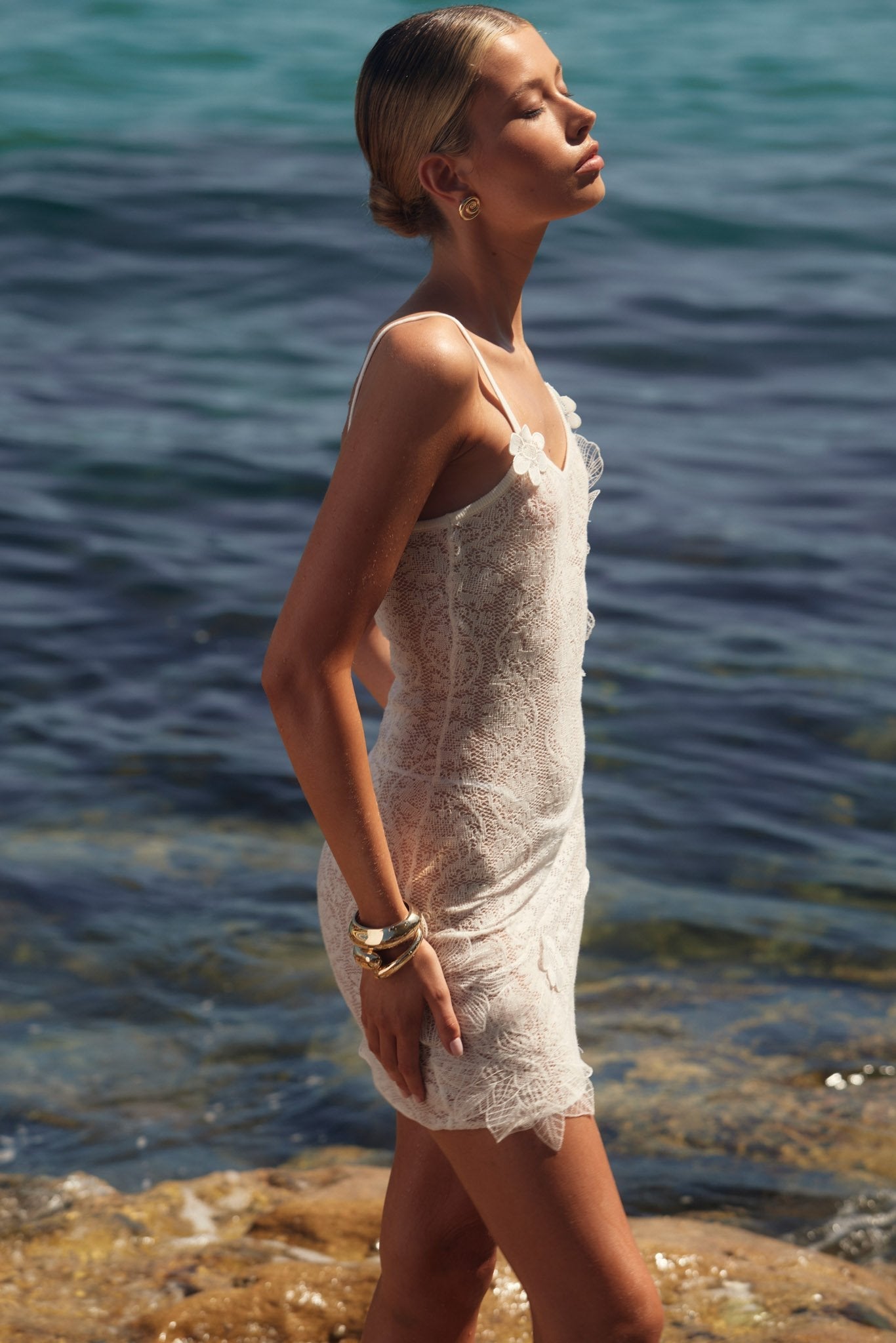 Enzoni Mini Dress - Salt - SHOPJAUS - JAUS