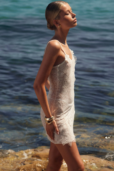 Enzoni Mini Dress - Salt - SHOPJAUS - JAUS