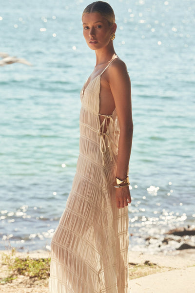 La Louisiane Maxi Dress - Shell - SHOPJAUS - JAUS