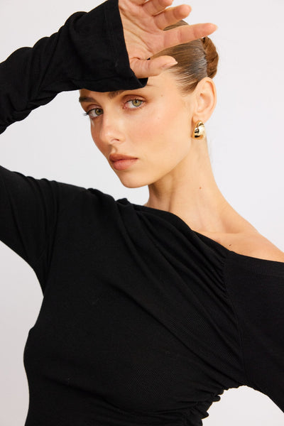 Reyna Mini Dress - Black - SHOPJAUS - JAUS