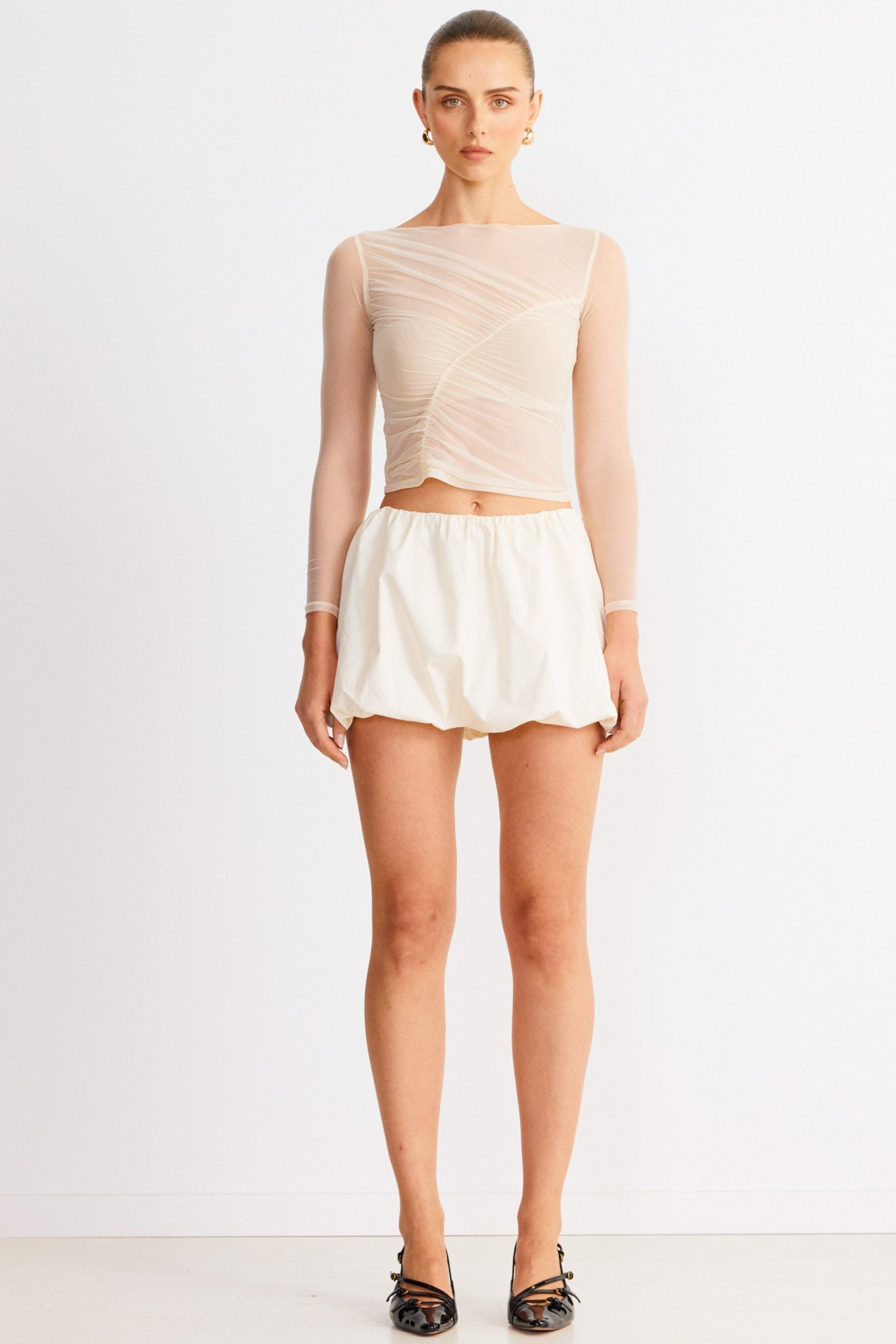Freja Bubble Skirt - Chalk - SHOPJAUS - JAUS