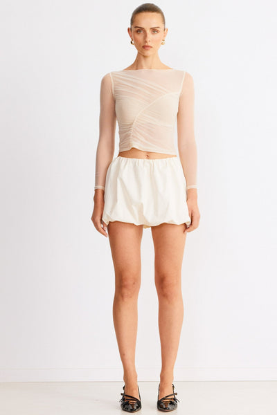 Freja Bubble Skirt - Chalk - SHOPJAUS - JAUS