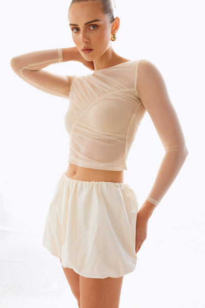 Elodie Top - Chalk - SHOPJAUS - JAUS