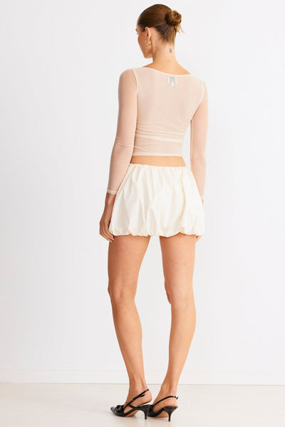 Freja Bubble Skirt - Chalk - SHOPJAUS - JAUS