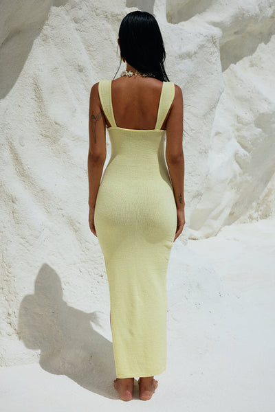 Takiti Midi Dress - Lemon - SHOPJAUS - JAUS