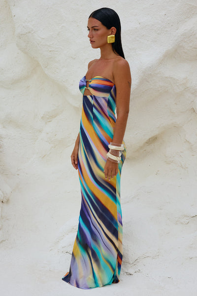 Velza Strapless Dress - Ainsley Print - SHOPJAUS - JAUS