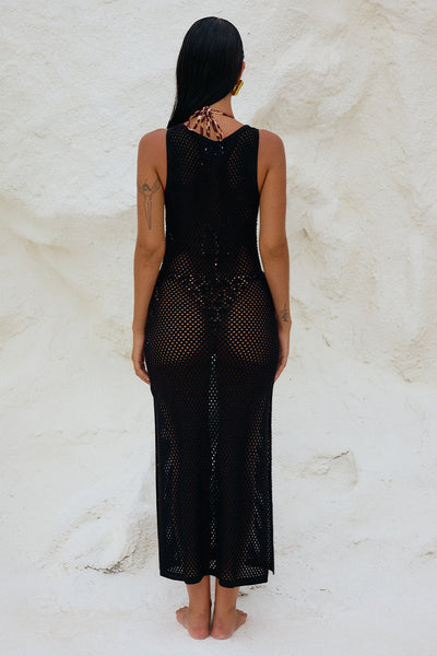 Shamina Midi Dress - Black - SHOPJAUS - JAUS