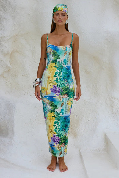 Deia Midi Dress - Esme Print - SHOPJAUS - JAUS