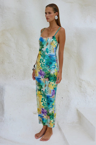 Deia Midi Dress - Esme Print - SHOPJAUS - JAUS