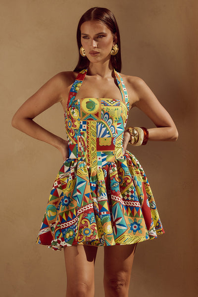 Winslow Mini Dress - Phaedra Print - SHOPJAUS - JAUS