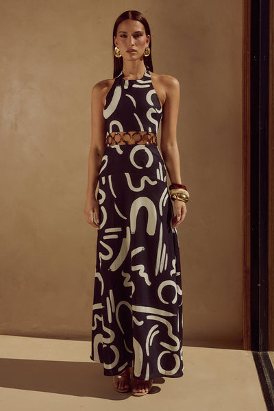 Carmina Maxi Dress - York Black - SHOPJAUS - JAUS