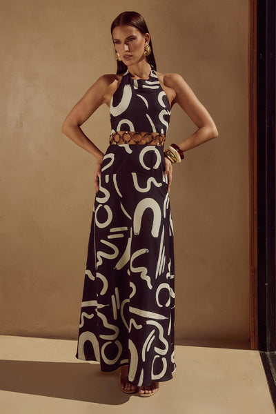 Carmina Maxi Dress - York Black - SHOPJAUS - JAUS