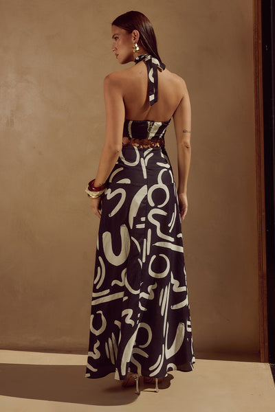 Carmina Maxi Dress - York Black - SHOPJAUS - JAUS
