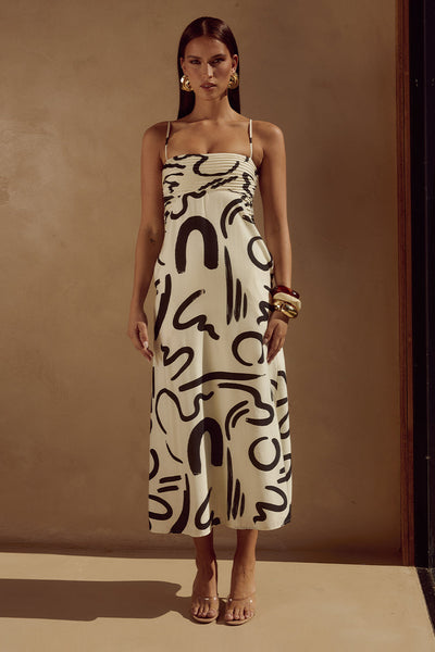 Ineze Midi Dress - York Sand - SHOPJAUS - JAUS