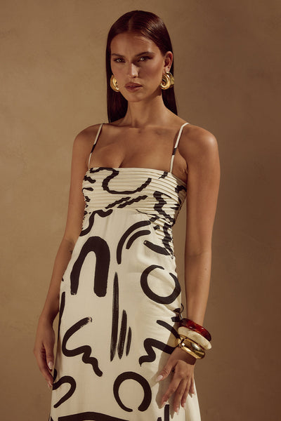 Ineze Midi Dress - York Sand - SHOPJAUS - JAUS