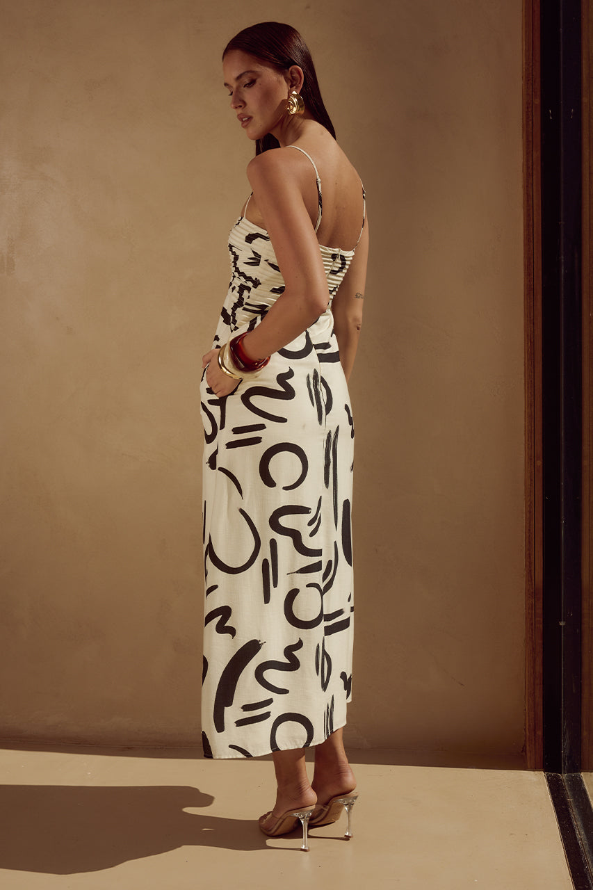 Ineze Midi Dress - York Sand - SHOPJAUS - JAUS