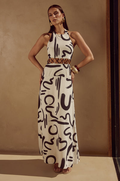 Carmina Maxi Dress - York Sand - SHOPJAUS - JAUS