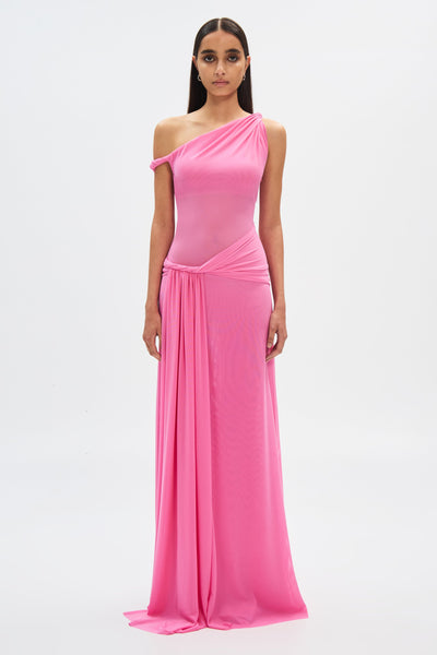 Sisal Mesh Maxi Dress - Orchard Pink - SHOPJAUS - JAUS