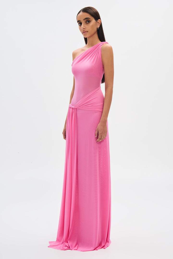 Misha Sisal Mesh Maxi Dress - Orchard Pink | JAUS Misha Sisal Mesh Maxi Dress - Orchard Pink | JAUS