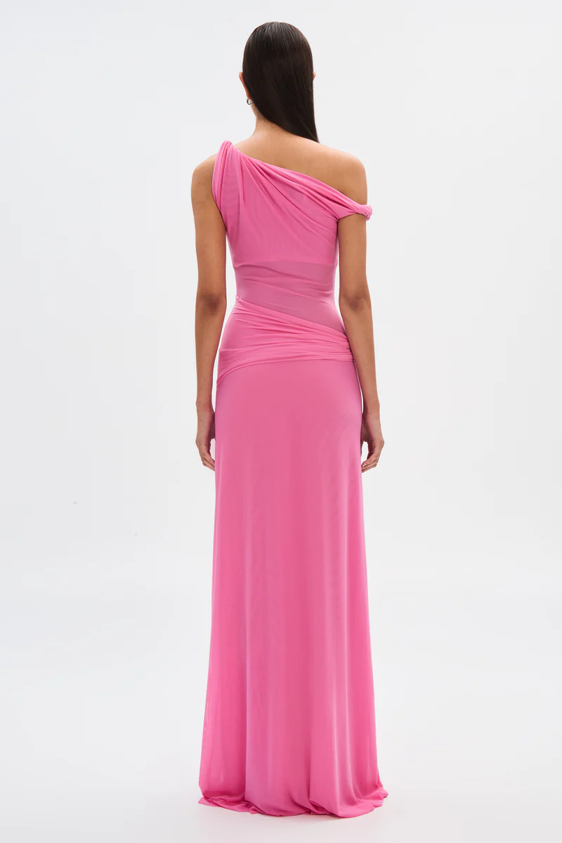 Misha Sisal Mesh Maxi Dress - Orchard Pink | JAUS Misha Sisal Mesh Maxi Dress - Orchard Pink | JAUS