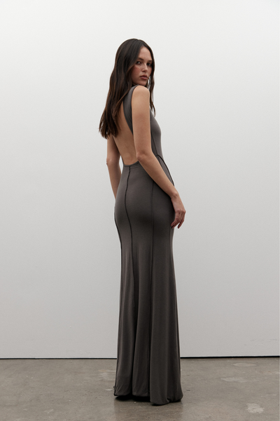 Mae Maxi Dress - Smoke - SHOPJAUS - JAUS