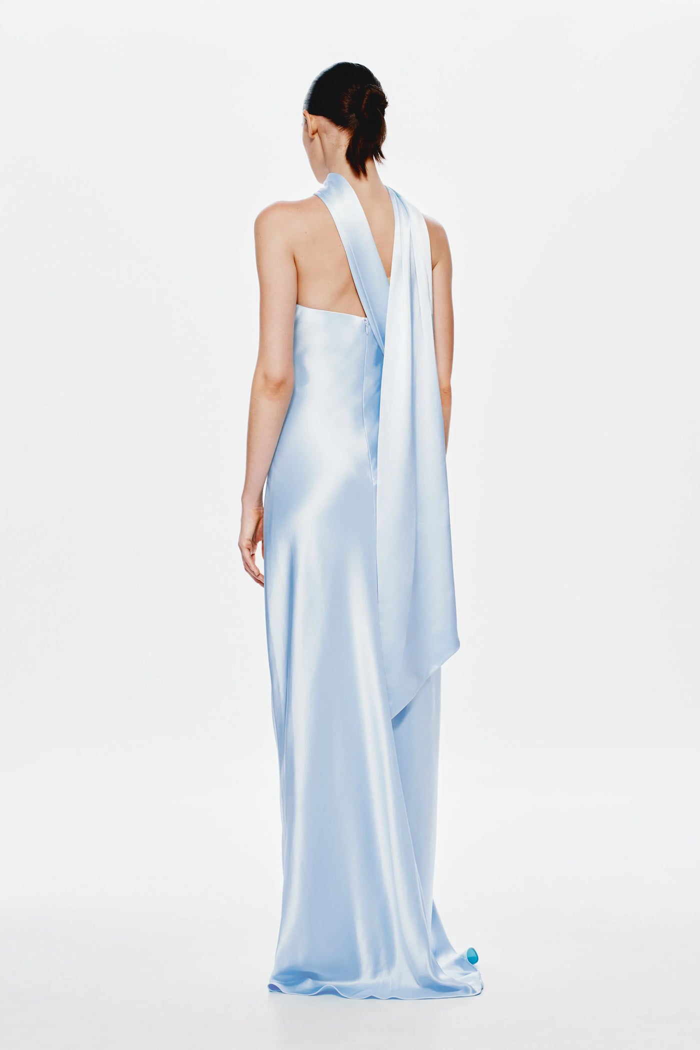Misha Lilia Satin Gown - Dove
