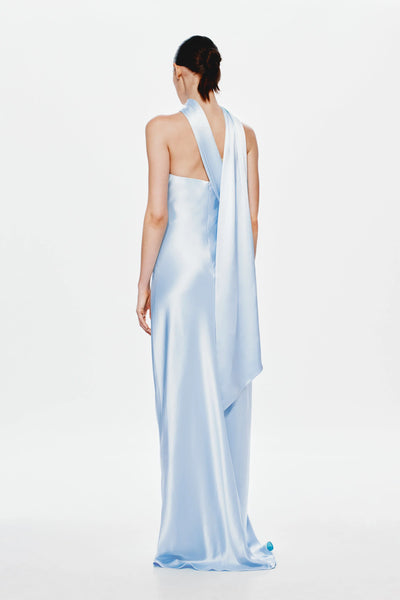 Misha Lilia Satin Gown - Dove