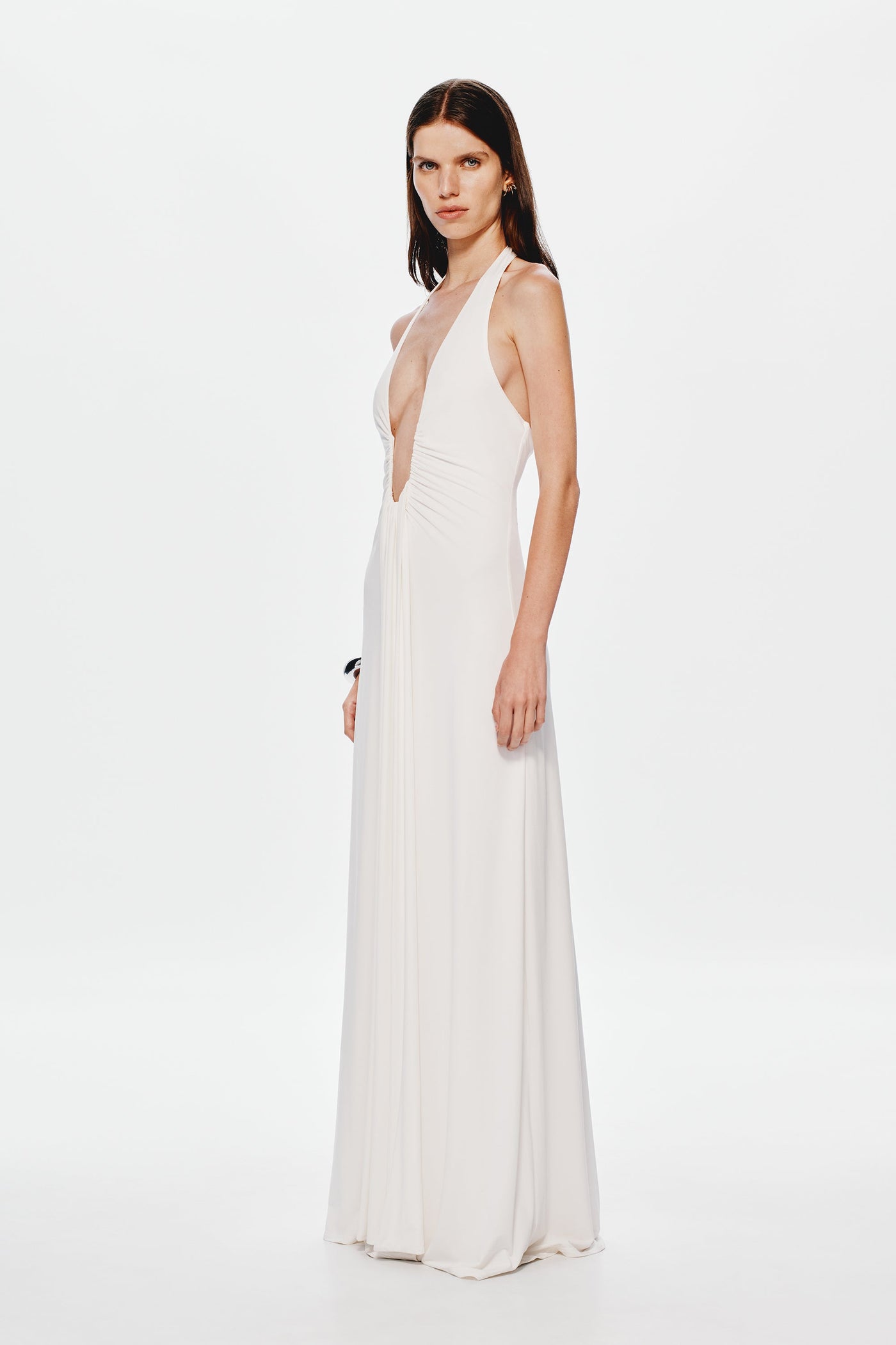 Jennifer Cupro Maxi Dress - White - SHOPJAUS - JAUS
