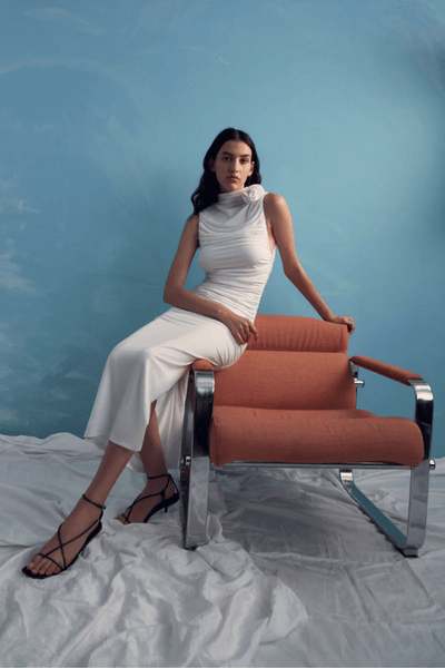 Misha Frankie Midi Dress - Ivory - SHOPJAUS - JAUS