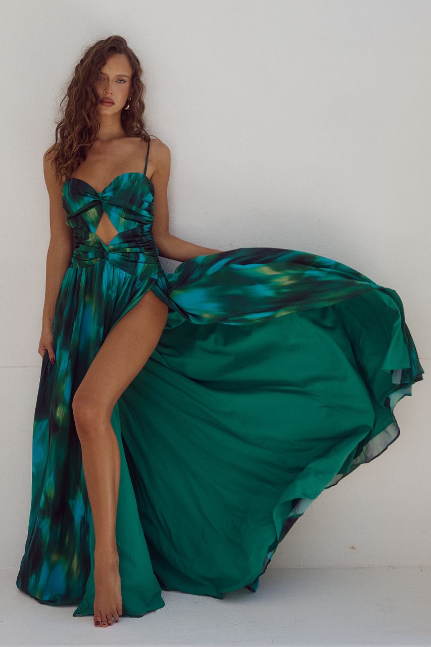 Camilla Maxi Dress - Cabana Green - SHOPJAUS - JAUS