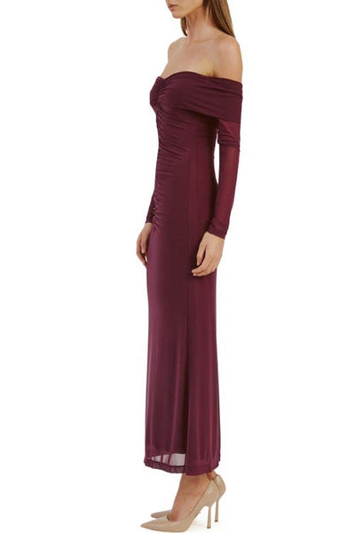 Artura Mesh Maxi Dress - Grape - SHOPJAUS - JAUS