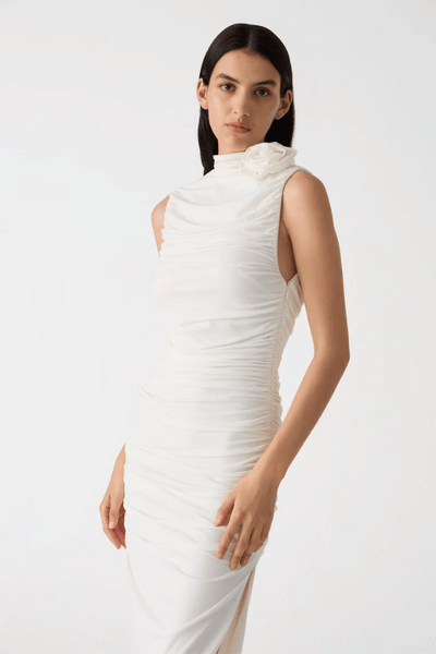 Misha Frankie Midi Dress - Ivory - SHOPJAUS - JAUS