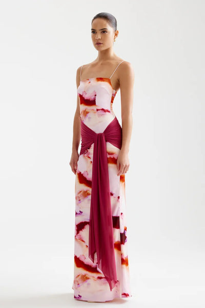 Ayla Dress - Pink Mineral Print