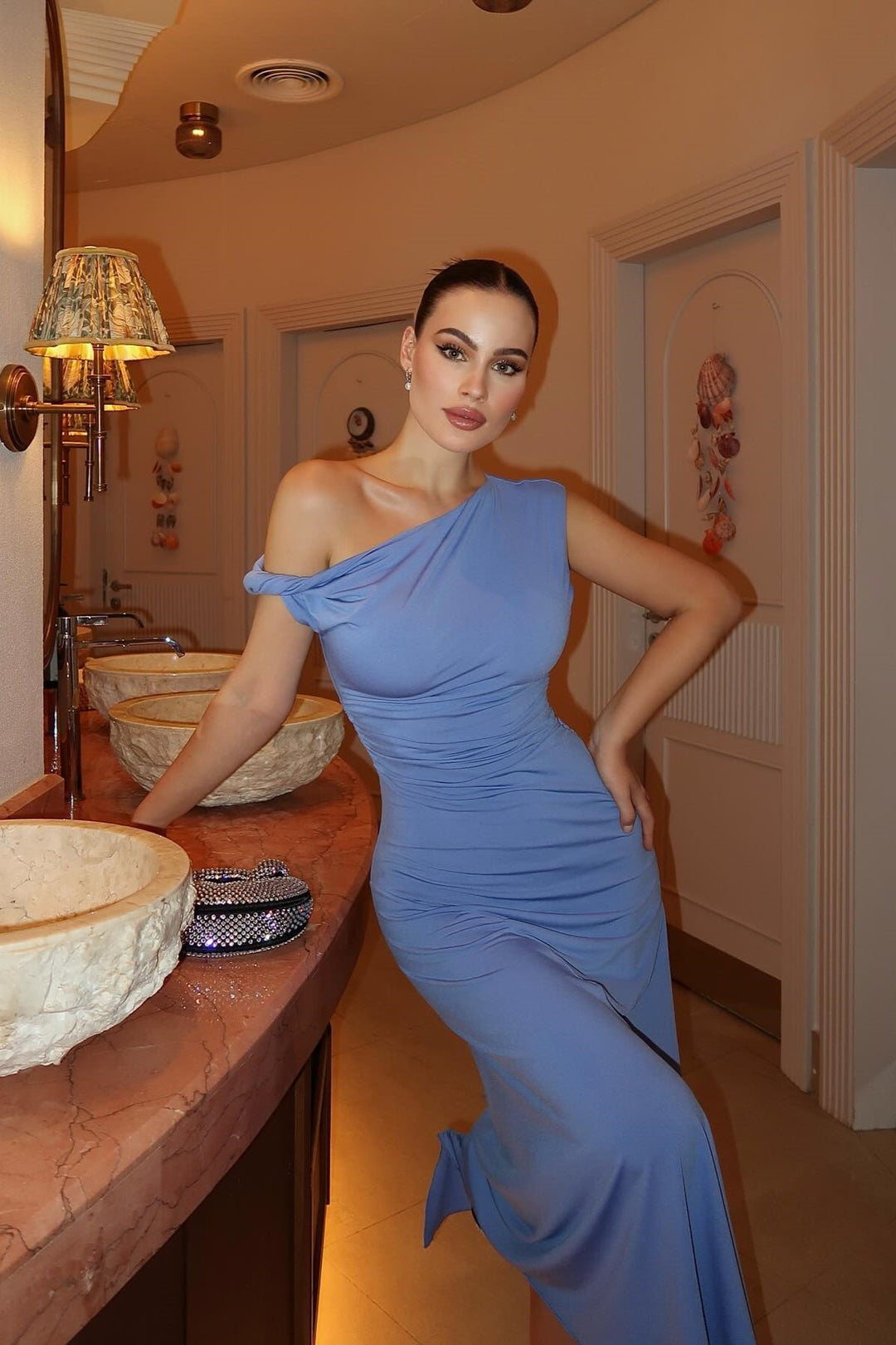 Misha Alma Jersey Midi Dress - Cornflower Blue | JAUS Misha Alma Jersey Midi Dress - Cornflower Blue | JAUS