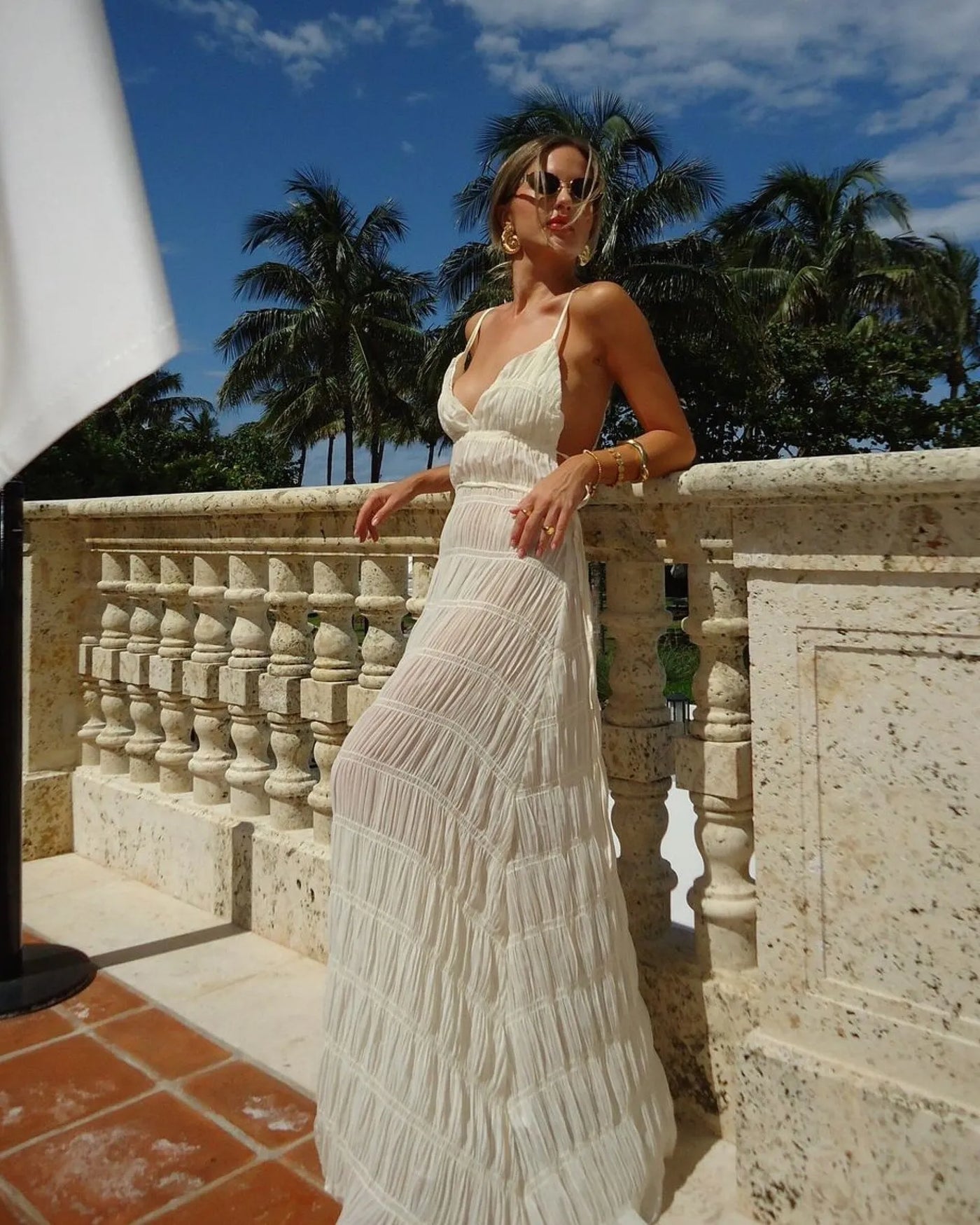 La Louisiane Maxi Dress - Shell - SHOPJAUS - JAUS
