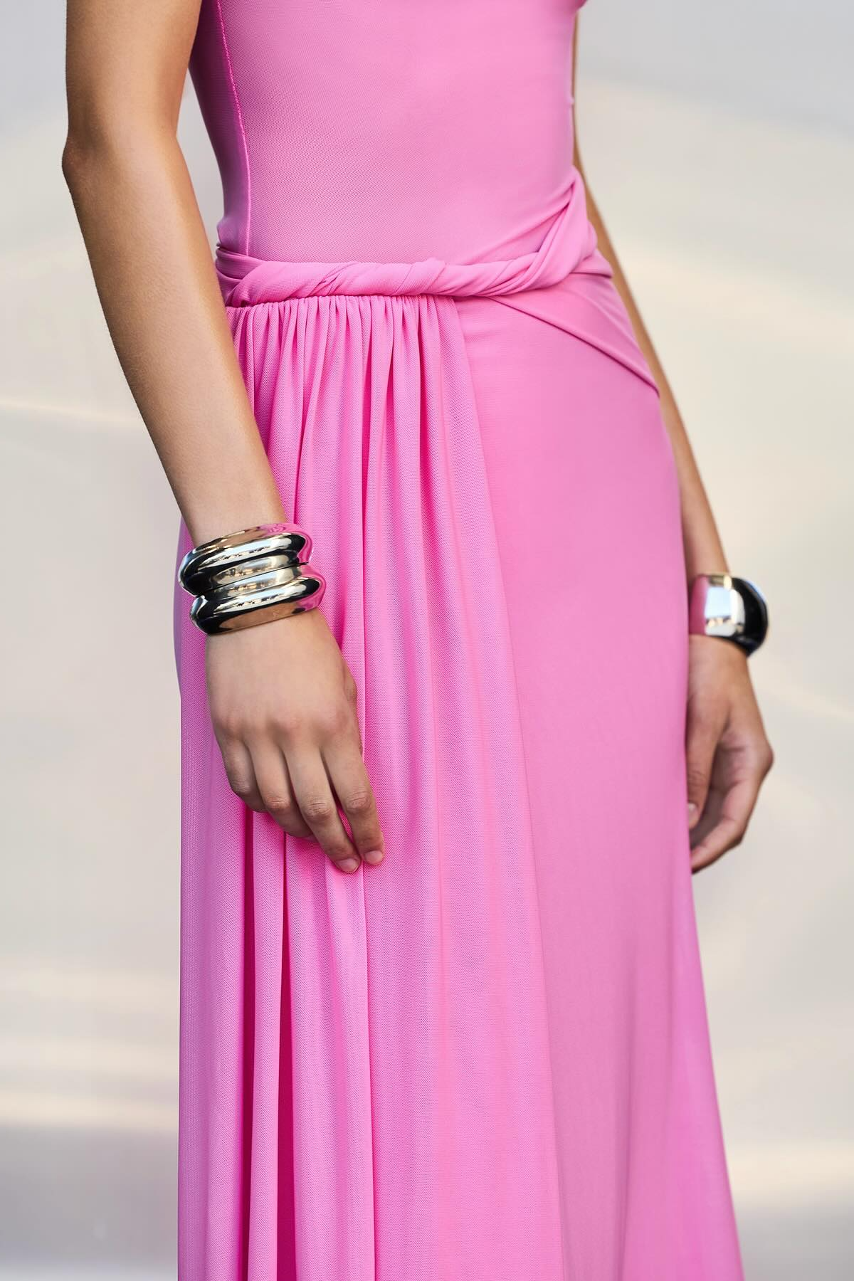 Sisal Mesh Maxi Dress - Orchard Pink - SHOPJAUS - JAUS
