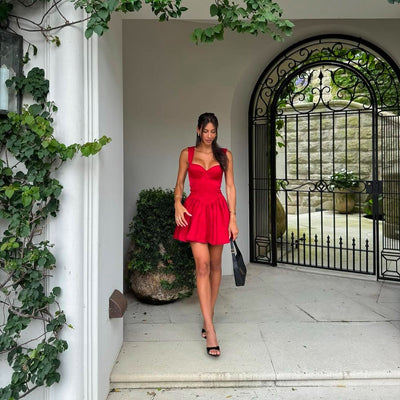 Joelle Mini Dress - Red - SHOPJAUS - JAUS