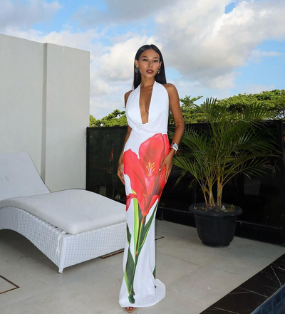 Jasmine Maxi Dress - Red Lily - SHOPJAUS - JAUS