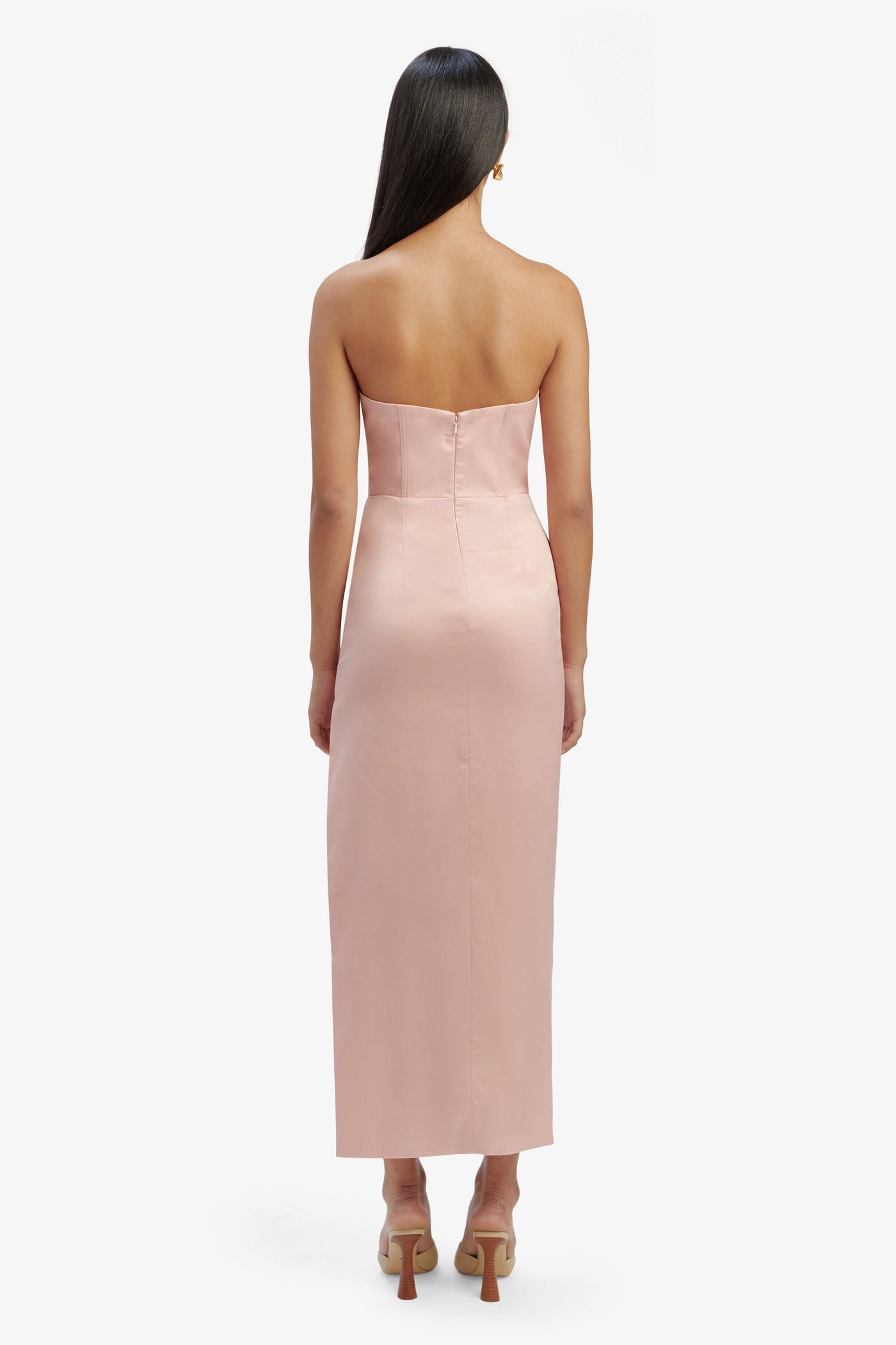 everlasting satin midi dress Everlasting Satin Midi Dress - Soft Pink