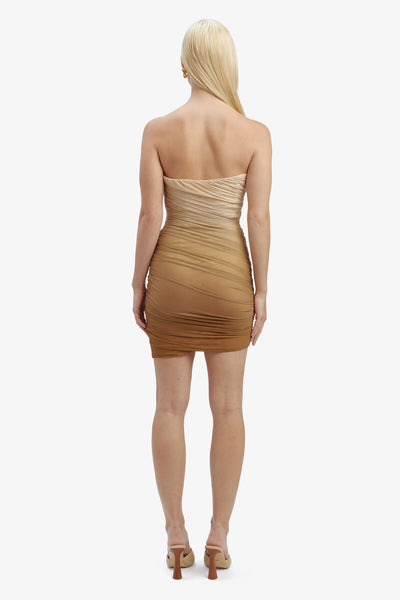 Rumi Mesh Mini Dress - Brown Ombre - SHOPJAUS - JAUS