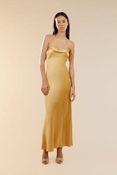 Carlen Maxi Dress - Gold - SHOPJAUS - JAUS