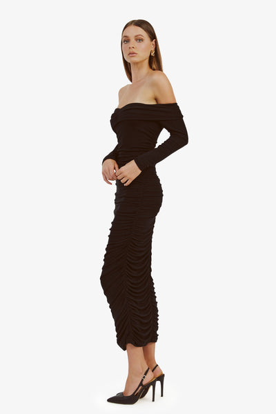 Arkie Knit Maxi Dress - Black - SHOPJAUS - JAUS