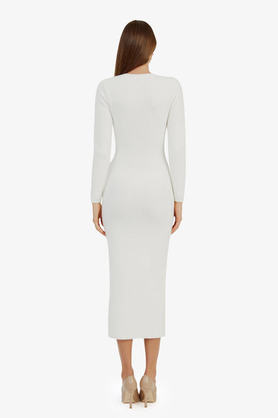 Kavala Knit Maxi Dress - Ivory - SHOPJAUS - JAUS