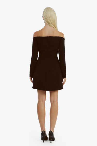 Nadene Hourglass Mini Dress - Black - SHOPJAUS - JAUS