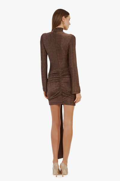 Seraphina Tie Front Dress - Bronze - SHOPJAUS - JAUS